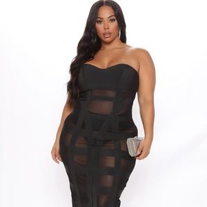 Hot night out bandage midi dress